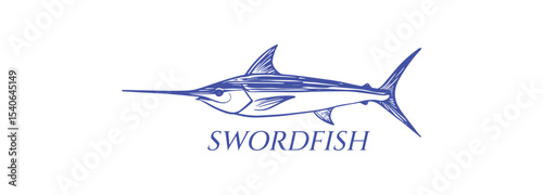 swordfish sketch image for logo design, symbol or other design needs.