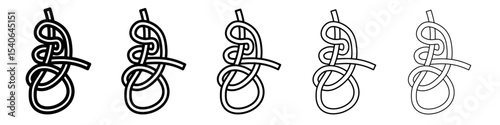 rope icon Flat design on isolated background
