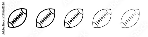 rugby ball icon Flat design on isolated background