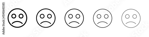 sad icon Flat design on isolated background
