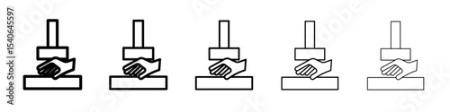 safety hand icon Flat design on isolated background