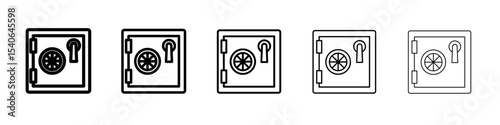 safe vault icon Flat design on isolated background