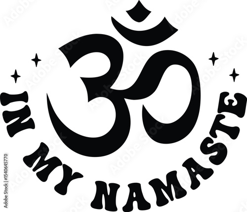 Om Symbol and Namaste Design Find Inner Peace and Tranquility