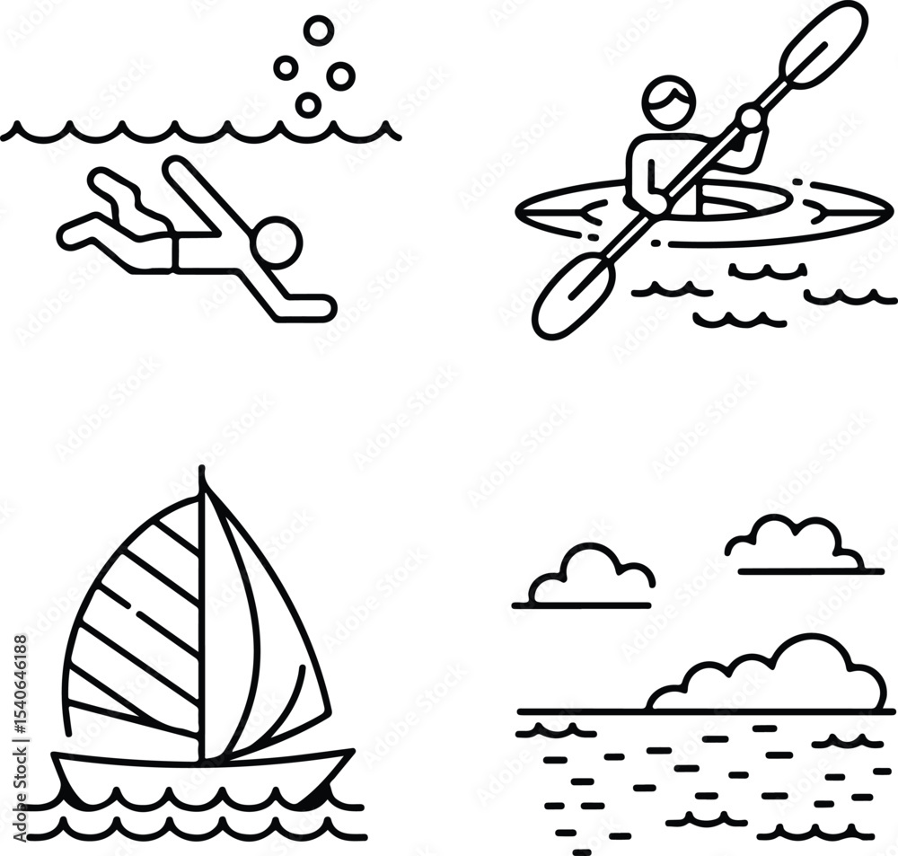 Obraz premium sport icons set