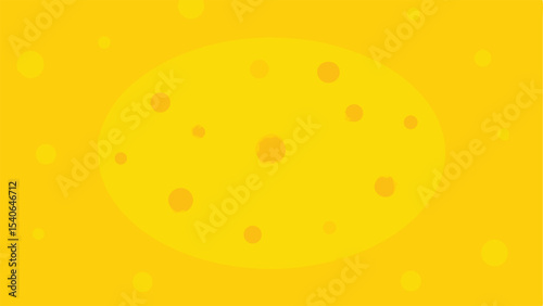 Cheerful yellow cheese illustration with round holes seamlessly on a white background