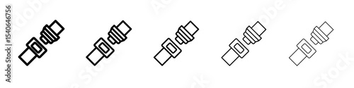 seat belt icon Flat design on isolated background