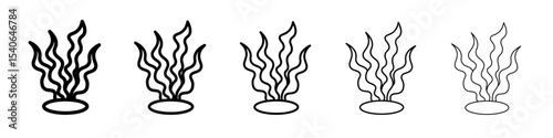 Seaweed icon Flat design on isolated background