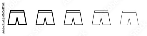 shorts icon Flat design on isolated background