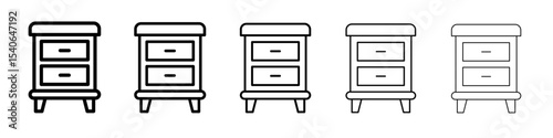 side table icon Flat design on isolated background