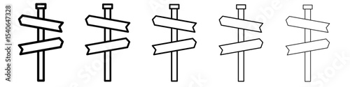 signpost icon Flat design on isolated background