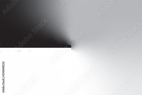 Light Casting Across Wall with Shadow – Vector Illustration