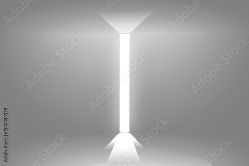 Light Casting Across Wall with Shadow – Vector Illustration