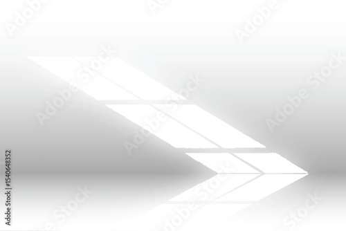 Light Casting Across Wall with Shadow – Vector Illustration