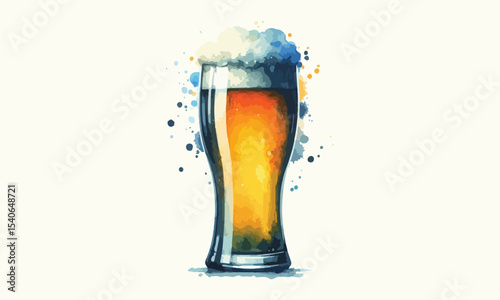 free drink, watercolor mugs of beer