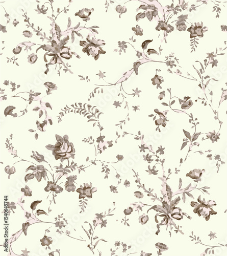 Ditsy floral seamless pattern. Small flower pattern background. Repeat pattern. Ditsy print. Ditsy style background for fashion,fabric, wrapping, decor. Flower pattern printing on surface. vector 