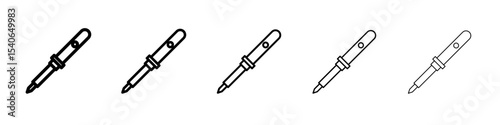 Soldering iron icon Flat design on isolated background