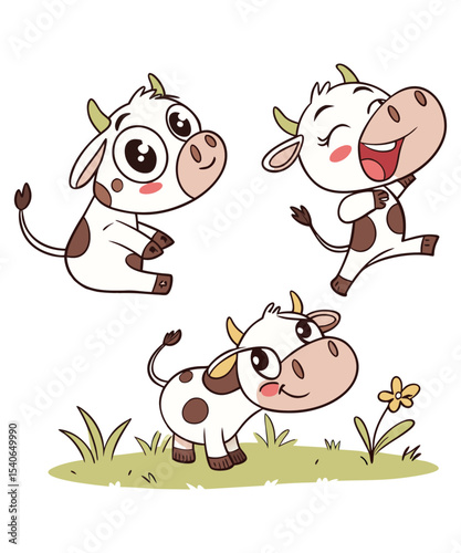 A cute Cow Cartoon Character 2