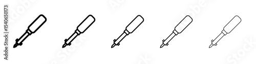 Soldering iron icon Flat design on isolated background