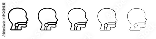 Sore throat icon Flat design on isolated background