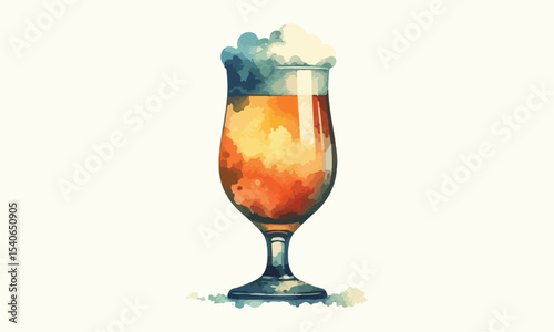 free drink, watercolor mugs of beer