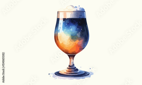 free drink, watercolor mugs of beer