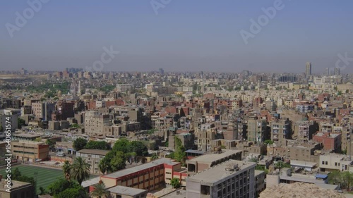 Cairo, Egypt, showcasing a vast cityscape with dense buildings.