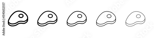 steak icon Flat design on isolated background