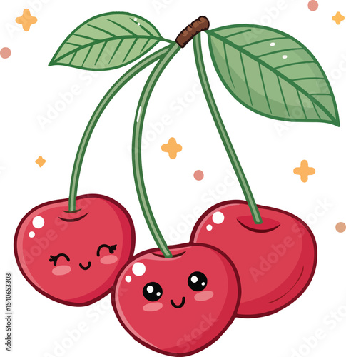 vector illustration of cherry