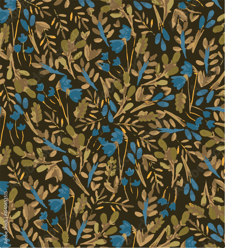 Ditsy floral seamless pattern. Small flower pattern background. Repeat pattern. Ditsy print. Ditsy style background for fashion,fabric, wrapping, decor. Flower pattern printing on surface. vector 