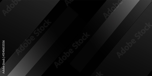 Black abstract background. Elegant dark diagonal shape elements. Modern luxury grey gradient graphic design.