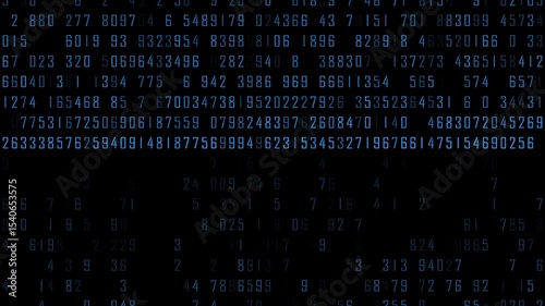 Digital number codes on screen - Technology background