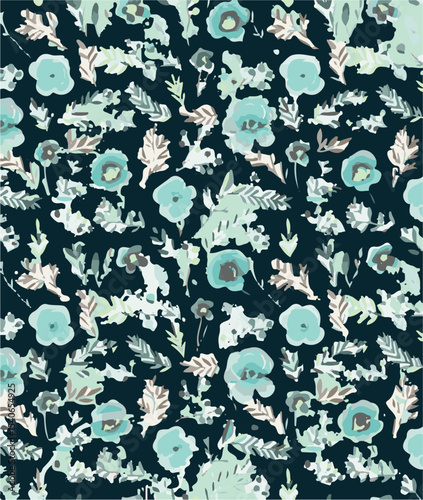 Ditsy floral seamless pattern. Small flower pattern background. Repeat pattern. Ditsy print. Ditsy style background for fashion,fabric, wrapping, decor. Flower pattern printing on surface. vector 