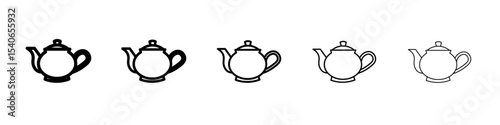 tea pot icon Flat design on isolated background