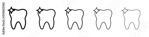 Teeth cleaning icon Flat design on isolated background