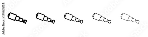 telescope icon Flat design on isolated background