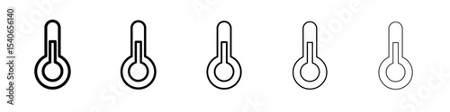 temerature icon Flat design on isolated background