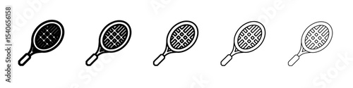 tennis racket icon Flat design on isolated background