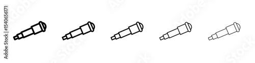 telescope icon Flat design on isolated background