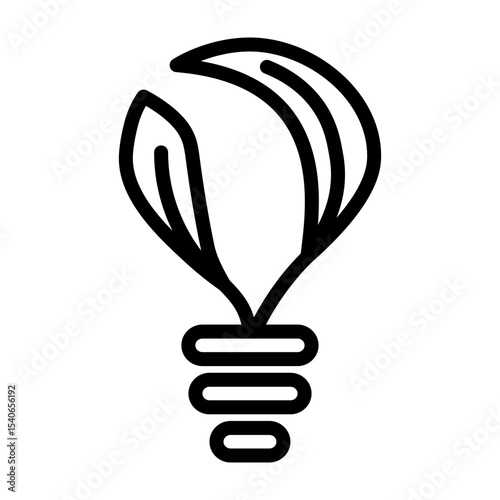 Green Initiative Vector Line Icon Design
