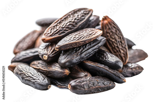 Wallpaper Mural Closeup Studio Shot of a Pile of Dark Brown and Black Tonka Beans with Sharp Focus A I Generated isolated on a transparent background 1 Torontodigital.ca