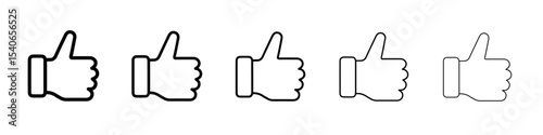 thumbs up icon Flat design on isolated background