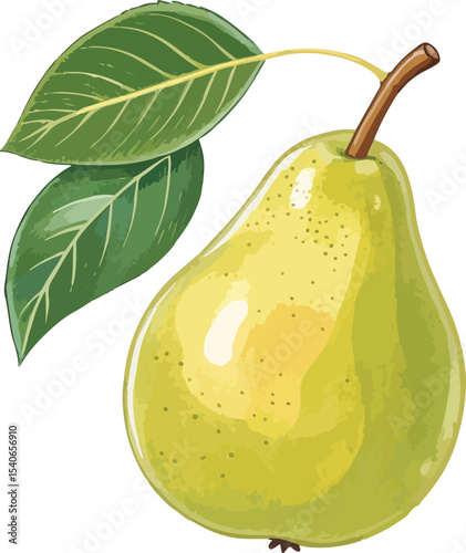 pear with leaves