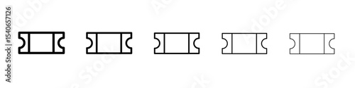 ticket icon Flat design on isolated background