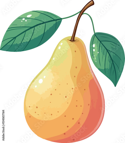pear with leaves