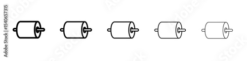toilet tissue paper roll icon Flat design on isolated background