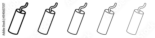 TNT dynamite icon Flat design on isolated background
