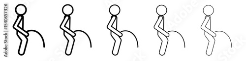 Toilet urinate icon Flat design on isolated background