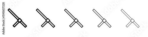 tonfa icon Flat design on isolated background