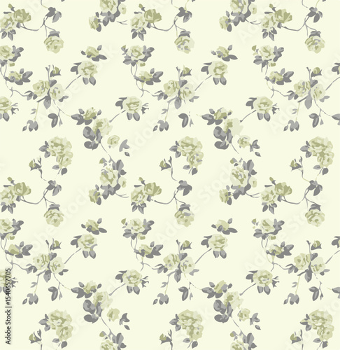 Ditsy floral seamless pattern. Small flower pattern background. Repeat pattern. Ditsy print. Ditsy style background for fashion,fabric, wrapping, decor. Flower pattern printing on surface. vector 