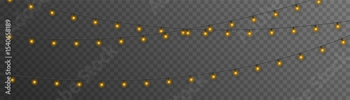 Christmas bulbs twinkle with gentle shine. Wreath light chain wraps celebration invite. Neon sparkle shapes warm visual mood. Transparent light arc highlights festive promo.